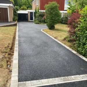 Tarmac Driveway with Paved Borders in Gravesend, Kent