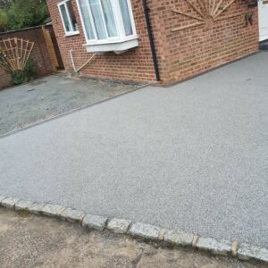 Resin Bound Driveway with a Paved Border in Ashford, Kent