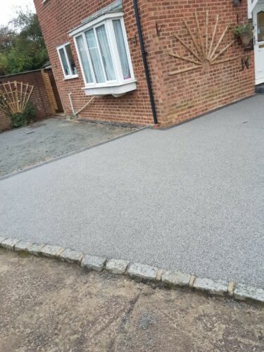 Resin Bound Driveway with a Paved Border in Ashford, Kent