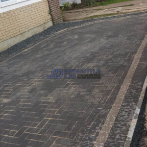 Charcoal Block Paved Driveway in Hythe, Kent