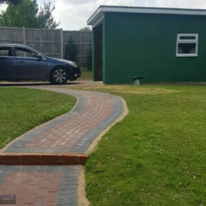 New Garage with Block Paved Pathway in Willsborough, Ashford