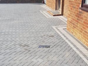 Charcoal Block Paved Driveway and Pathway in Ashford