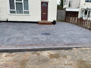 Charcoal Block Paved Driveways with Brindle Border in Maidstone, Kent