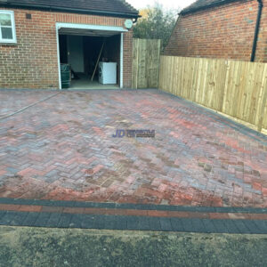 Block Paved Driveway with Fencing in Ashford, Kent