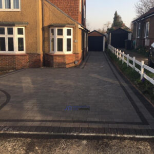 Tegula Paved Driveway with Charcoal Border in Maidstone, Kent