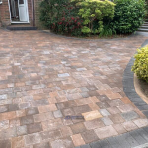 Driveway with Brindle Tegula Paving and Charcoal Border in Tunbridge…