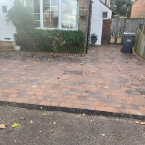 Driveway with Tegula Paving in Three Sizes in Herstmonceux