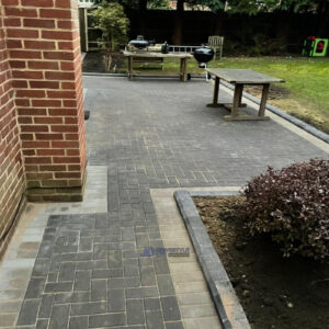 Charcoal Block Paved Patio and Front Pathway in Tunbridge Wells