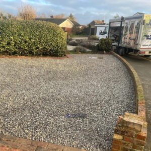 Gravelled Driveway with Double Brick Border in Tenterden