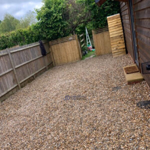 Gravelled Driveway with Brick Border in Charing, Kent