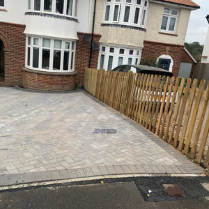 Block Paved Driveway with New Fence in Tunbridge Wells, Kent