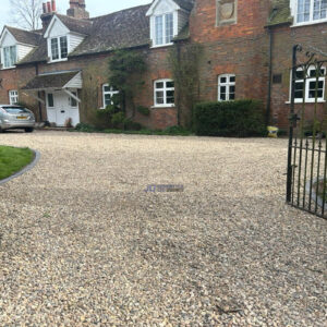 Gravelled Driveway with Brick Border in Camber Sands