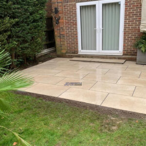 Porcelain Tiled Patio with Steps in Aylesford, Kent