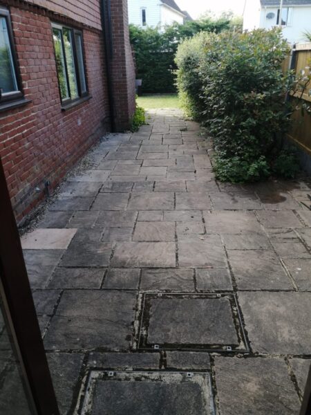 Indian sandstone patio with new lawn in ashford kent 1.jpeg